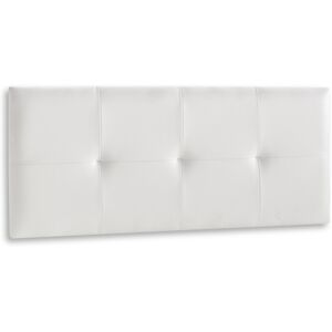 Home Heavenly Cabecero 115 cm acolchado capitoné tapizado polipiel blanco