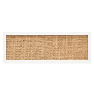 Decowood Cabecero de madera maciza y cannage en tono blanco de 160x60cm