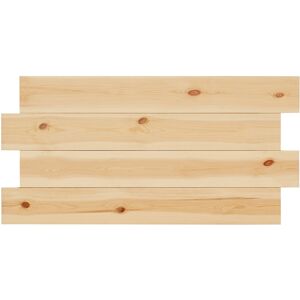 Decowood Cabecero de madera maciza en tono natural de 80x60cm