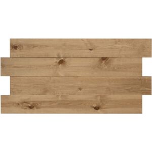 Decowood Cabecero de madera maciza en tono envejecido de 120x60cm