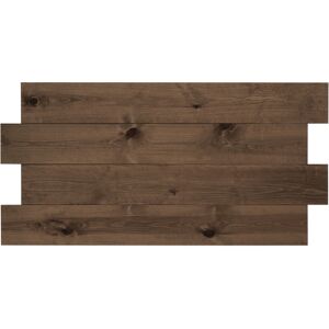 Decowood Cabecero de madera maciza asimétrico tono nogal 180x80cm