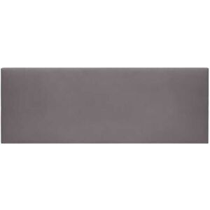 Decowood Cabecero tapizado de poliéster liso en color gris 90x60cm