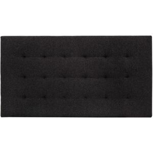 Decowood Cabecero tapizado de poliester con pliegues en color negro de 160x80cm