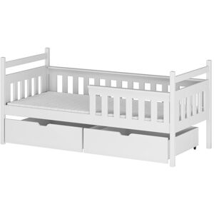 AKL FURNITURE Cama para niño Madera de pino Blanco 90x190