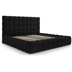 Micadoni Home Cama con cabecero y baúl de terciopelo negro