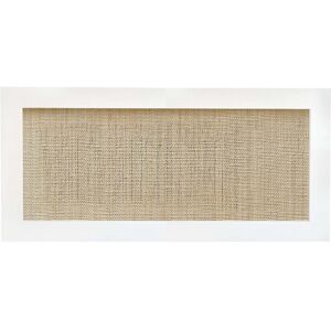 NATYAL Cabecero de rafia natural y madera maciza en tono blanco 190x74cm