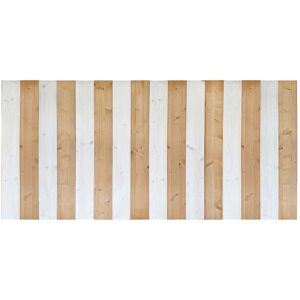 NATYAL Cabecero de madera maciza en tono beige y blanco 140x75cm