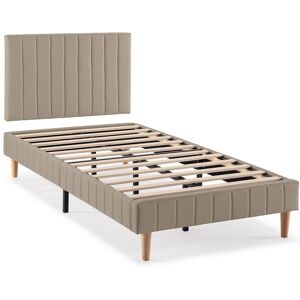 HOMN Base tapizada + cabecero 90x190 cm beige