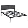 Urban Meuble Estructura de cama doble gris metalizado 200*140