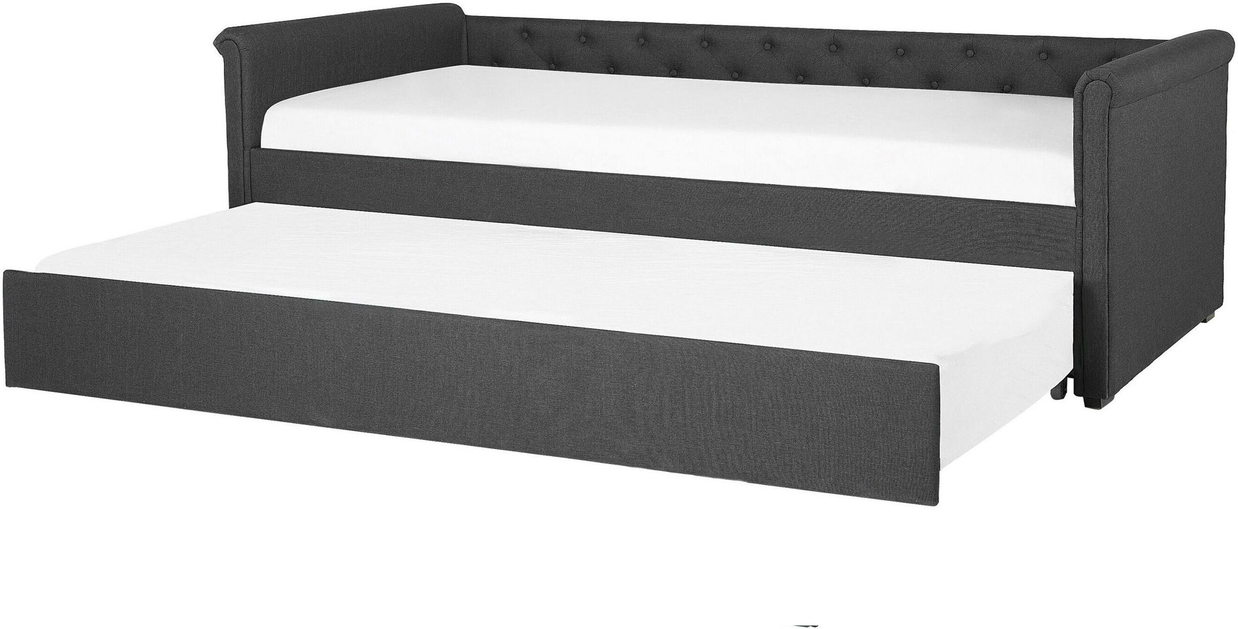 Beliani Cama para niños en tejido gris 80x200