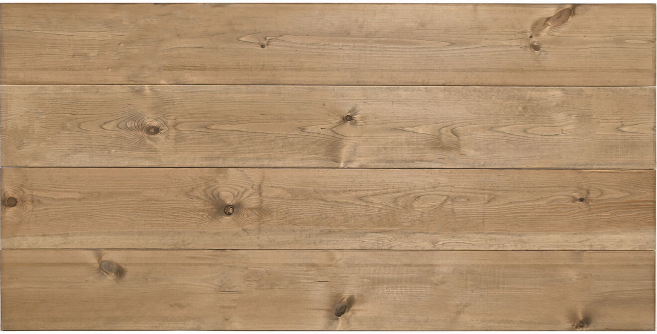 Decowood Cabecero de madera maciza en tono envejecido de 80x60cm