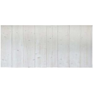 NATYAL Cabecero de cama de madera maciza en tono blanco envejecido 160x75cm NATYAL Cabecero de cama de madera maciza en tono blanco envejecido 160x75cm