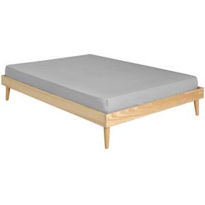 ID Kids Cama doble con patas madera maciza natural 140x190 cm ID Kids Cama doble con patas madera maciza natural 140x190 cm