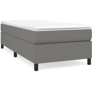 Maison Chic Cama individual con colchón poliéster gris oscuro 90x200 cm Maison Chic Cama individual con colchón poliéster gris oscuro 90x200 cm