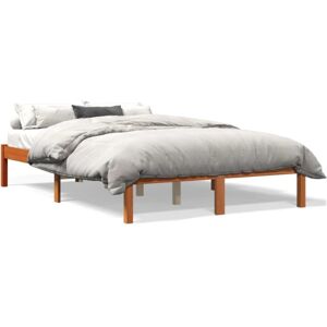 Maison Chic Cama matrimonial madera maciza pino marrón cera 135x190 cm Maison Chic Cama matrimonial madera maciza pino marrón cera 135x190 cm