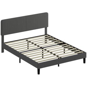 Homcom Estructura de cama 205x167x107 cm gris oscuro Homcom Estructura de cama 205x167x107 cm gris oscuro