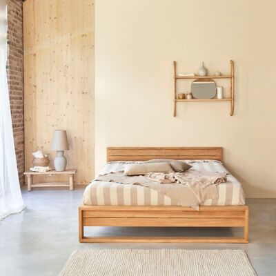 Tikamoon Cama de teca maciza de 160 cm x 200 cm Tikamoon Cama de teca maciza de 160 cm x 200 cm