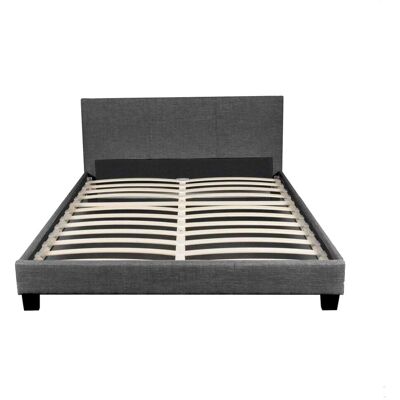 Weber Cama con somier, gris oscuro, 140x190 cm Weber Cama con somier, gris oscuro, 140x190 cm