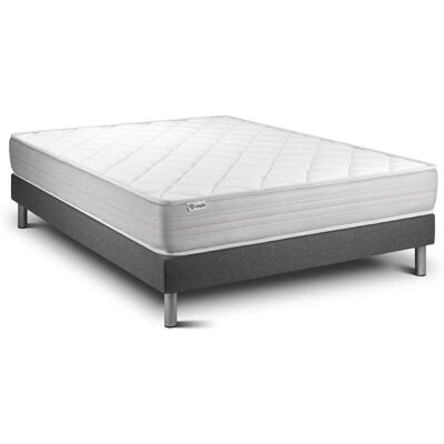 Conjunto de Colchón y Sommier Vitalit Gris - Espuma de Memoria Conjunto de Colchón y Sommier Vitalit Gris - Espuma de Memoria
