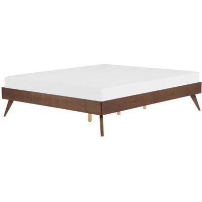 Beliani Cama tamaño king en MDF oscuro - Cama Beliani Cama tamaño king en MDF oscuro - Cama