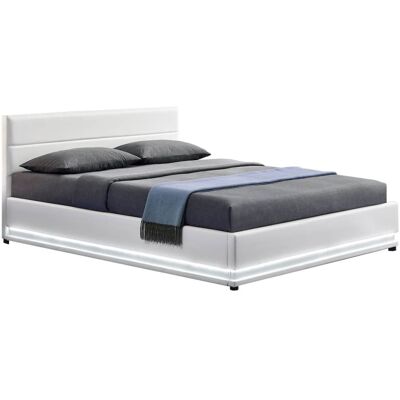Concept Usine Cama con canapé abatible blanca led 140 x 190 cm Concept Usine Cama con canapé abatible blanca led 140 x 190 cm