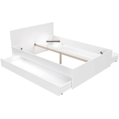 Weber Cama con 2 cajones, blanca, 140x200 cm Weber Cama con 2 cajones, blanca, 140x200 cm