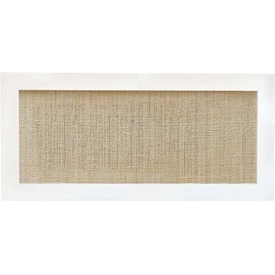 NATYAL Cabecero de rafia natural y madera maciza en tono blanco 190x74cm NATYAL Cabecero de rafia natural y madera maciza en tono blanco 190x74cm