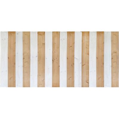 NATYAL Cabecero de madera maciza en tono beige y blanco 160x75cm NATYAL Cabecero de madera maciza en tono beige y blanco 160x75cm