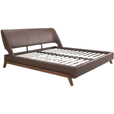Angel Cerda Cama polipiel color marrón chocolate Angel Cerda Cama polipiel color marrón chocolate