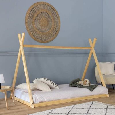 Happy Garden Cama tipi infantil de madera 190x90cm Happy Garden Cama tipi infantil de madera 190x90cm