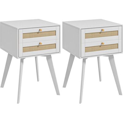 Homcom Mesillas de noche 40x40x60 cm blanco Homcom Mesillas de noche 40x40x60 cm blanco