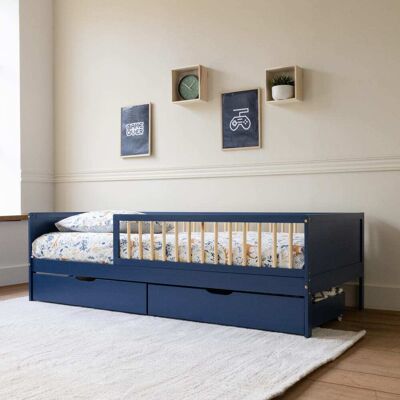 Happy Garden Cama para niños con cajones 190x90 cm madera azul oscuro Happy Garden Cama para niños con cajones 190x90 cm madera azul oscuro