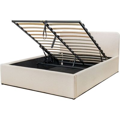 livy CALICOSY 160x200 cm velvet beige cama con almacenamiento livy CALICOSY 160x200 cm velvet beige cama con almacenamiento