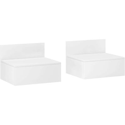 Homcom Mesitas de noche 43x36.5x30.5 cm blanco Homcom Mesitas de noche 43x36.5x30.5 cm blanco