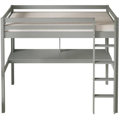 Sunny Cama alta con escritorio, gris - sin colchón - 208 x 100,5 x 172 cm Sunny Cama alta con escritorio, gris - sin colchón - 208 x 100,5 x 172 cm