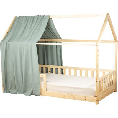 Sevira Kids Dosel de cama cabaña en gasa de algodón Sevira Kids Dosel de cama cabaña en gasa de algodón