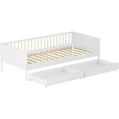 Happy Garden Cama infantil con cajones 190x90cm madera blanca Happy Garden Cama infantil con cajones 190x90cm madera blanca