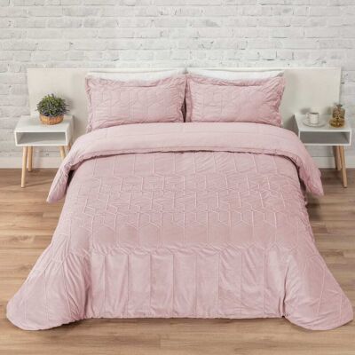 Manterol Edredón comforter bordado geométrico nude - CAMA 180cm Manterol Edredón comforter bordado geométrico nude - CAMA 180cm