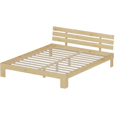 Happy Garden Cama de madera de pino 160x200cm con cabecero y somier de láminas Happy Garden Cama de madera de pino 160x200cm con cabecero y somier de láminas