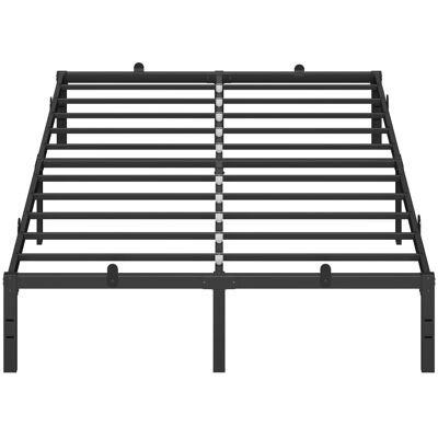 VASAGLE Cama doble de metal para colchón de 135 x 190 cm de color negro VASAGLE Cama doble de metal para colchón de 135 x 190 cm de color negro