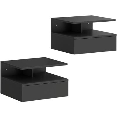 Homcom Mesitas de noche 35x32x22.5 cm negro Homcom Mesitas de noche 35x32x22.5 cm negro