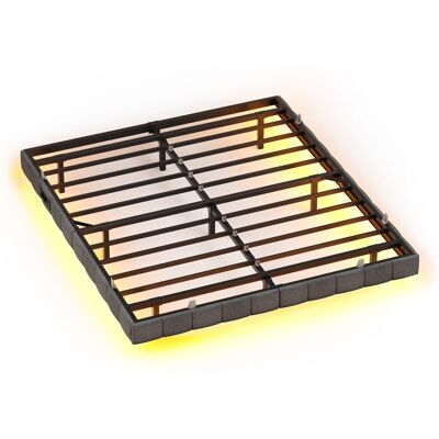 VASAGLE Cama flotante 140x200 cm con bordes acolchados led y puertos usb gris VASAGLE Cama flotante 140x200 cm con bordes acolchados led y puertos usb gris