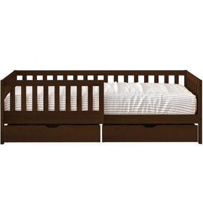 Sunny Cama infantil con 2 cajones, marrón - sin colchón - 206 x 98 cm Sunny Cama infantil con 2 cajones, marrón - sin colchón - 206 x 98 cm