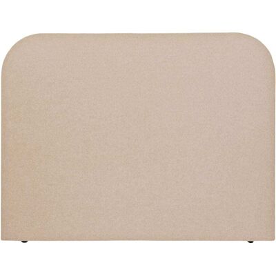 NATYAL Cabecero tapizado con bordes curvos para cama de 150cm en beige arena NATYAL Cabecero tapizado con bordes curvos para cama de 150cm en beige arena