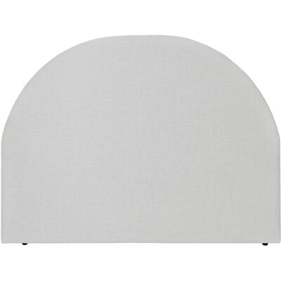 NATYAL Cabecero tapizado acolchado curvo para cama de 150cm en gris perla NATYAL Cabecero tapizado acolchado curvo para cama de 150cm en gris perla
