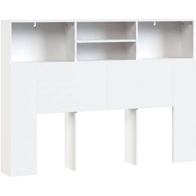 Homcom Cabecero de cama 140x19x103.5 cm blanco Homcom Cabecero de cama 140x19x103.5 cm blanco