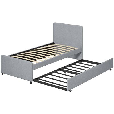 Homcom Estructura de cama 200x97x95 cm gris claro Homcom Estructura de cama 200x97x95 cm gris claro