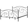 Beliani Cama matrimonial en metal negro 180x200