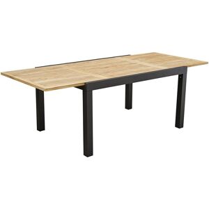 Bois Dessus Bois Dessous Mesa de jardín extensible de aluminio y teca 6/10 pers.