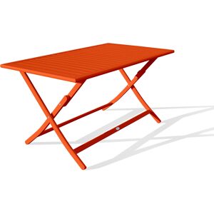 dcb garden Mesa de jardín plegable de aluminio naranja